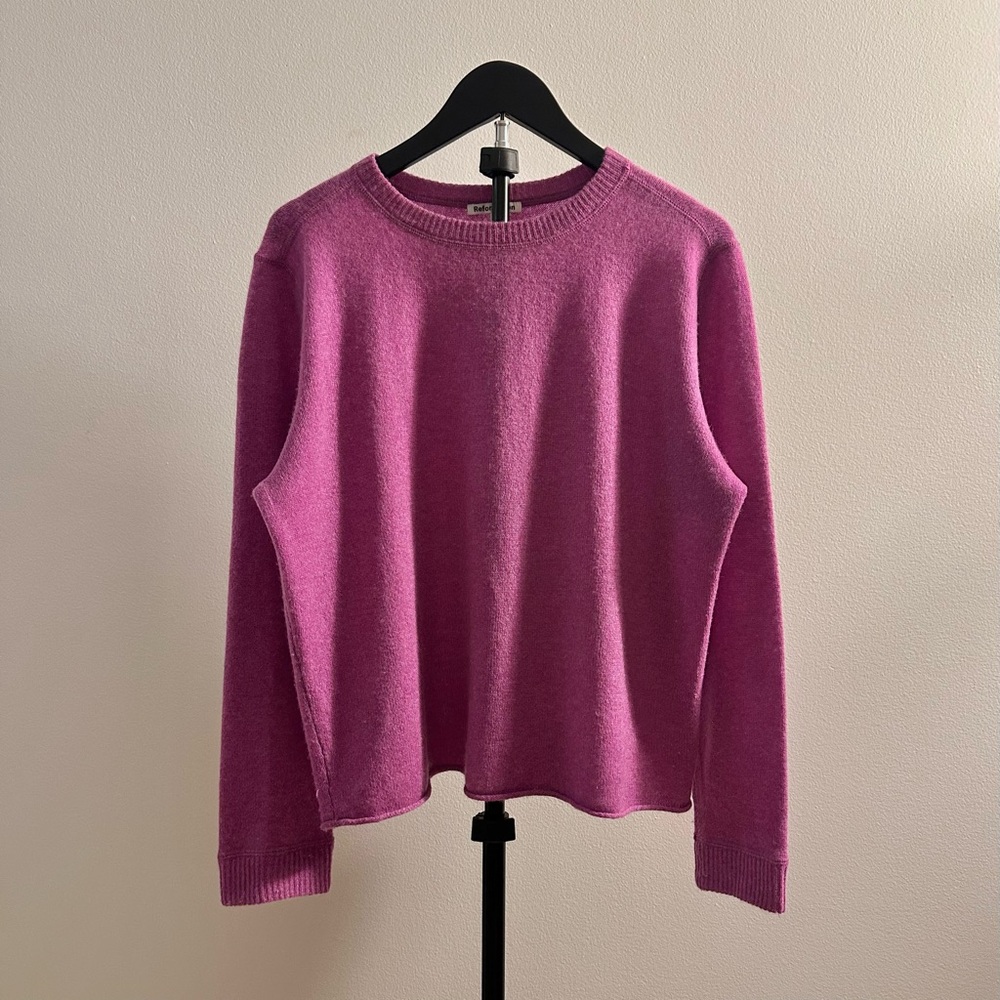 Reformation Relaxed Cashmere Crew Neck Boyfriend Sweater Size XS Gigi (Purple)